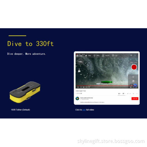 Gladius mini Underwater Diving to 330ft Drone with movable 4K Camera